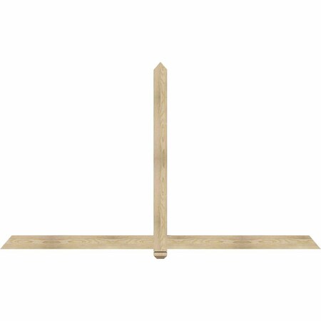 Ekena Millwork Eugene Rough Sawn Timber Gable Bracket, Douglas Fir, 96"W x 56"H x 2"D x 4"F, 14/12 Pitch GBW096X56X0204EUG00RDF